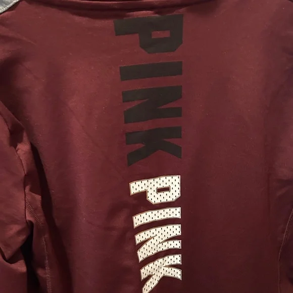 EUC Pink Victoria Secret Ultimate Quarter Zip Pullover - Picture 4 of 4